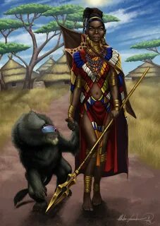 Fayola Warrior by: Mateslaurentiu Black women art, Black art