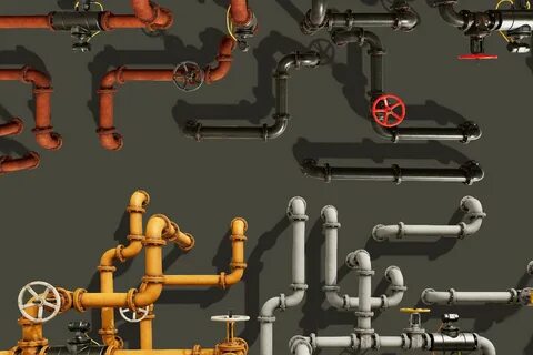 PBR Modular Pipes Set - Free Download Unity Asset Collection