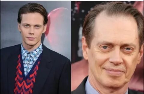 Bill Skarsgård and Steve Buscemi look similar.