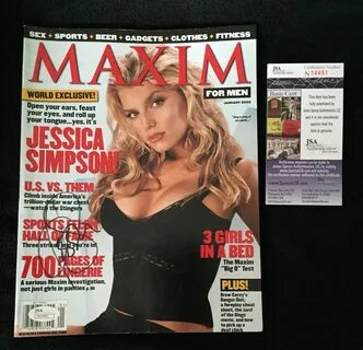 Jessica Simpson Signed Maxim Magazine JSA Authenticated