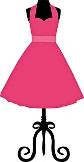 Pink dress on mannequin clipart. Free download transparent .