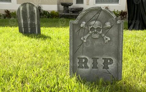 RIP Tombstone on Lawn 1375629 Stock Photo at Vecteezy