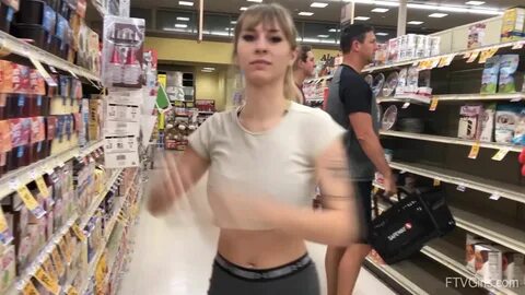 Boob flash at the grocery store gif