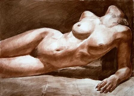 How to draw a naked woman.