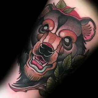 30 Neo Traditional Bear Tattoo Ideas For Men - Animal Design