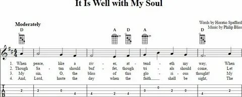 It Is Well With My Soul sheet music for banjo with chords, l