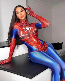 Spiderman cosplay lesbian strapon anal fuck image