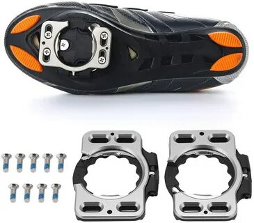 Black+Silver Cycling Shoe Cleats with and Luxury Aluminum T7