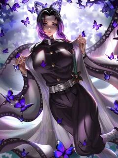 Wallpaper : Kochou Shinobu, Kimetsu no Yaiba, anime girls, w