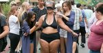 A Woman Stood In Public Blindfolded In A Bikini To Promote S