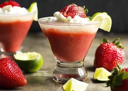 Layered Frozen Strawberry and Lime Daiquiri - Just a Little 