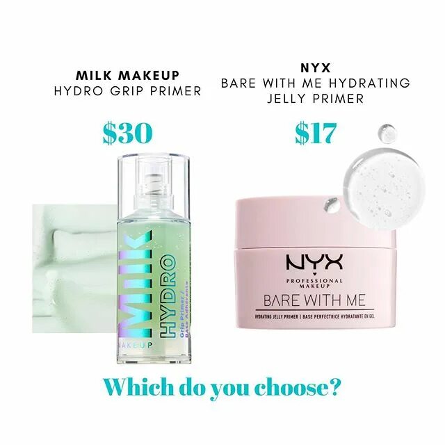 May be an image of text that says 'MILK MAKEUP HYDRO GRIP PRIMER NYX B...