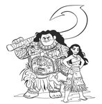 Moana - The Maona princess with the demigod Maui