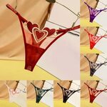 Sexy Lace Heart Panties Women Embroidery Adjustable European