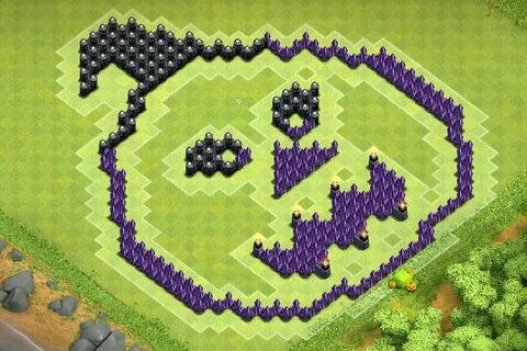 Clash of Clans - Jack-O-Lantern Pumpkin Pixel Art Base Desig