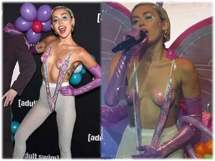 Miley Cyrus falls victim to a DOUBLE wardrobe malfunction as