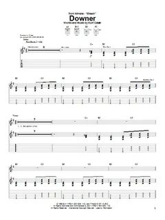 Downer Sheet Music Nirvana Guitar Tab