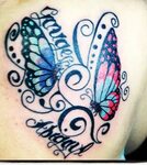 Butterfly Tattoo With Name * Arm Tattoo Sites