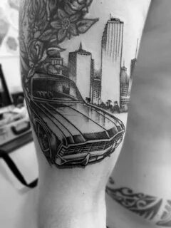 67 Impala and Miami skyline. 2013 Time tattoos, Skyline tatt