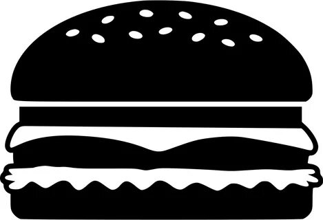 Download Cheeseburger Comments - Black And White Hamburger C