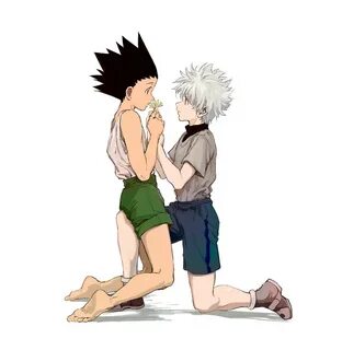 killua zoldyck and gon freecss (hunter x hunter) drawn by k.