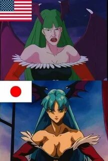 American anime vs japanese anime boobs