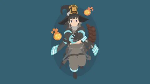 Fire Force Maki Oze Minimalist 4K Wallpaper #3.256