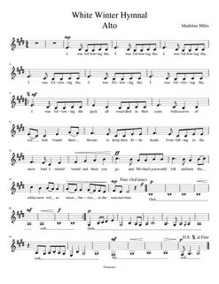 White Winter Hymnal Alto Sheet music for Piano (Solo) Musesc