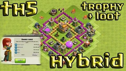 Clash of Clans Town Hall 5 Defense (CoC TH5) BEST Hybrid Bas