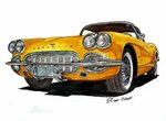 Pin by Larry Hopkins on corvette Cartoon car drawing, Car dr
