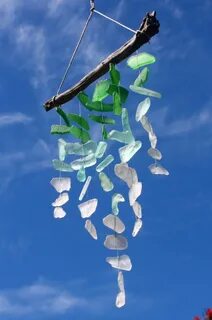 Sea Glass Windchime....... #Handmade #DIY #Reuse #Repurpose 