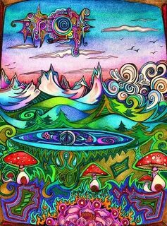 mountain sky high by lauraborealisis on DeviantArt Psychedel