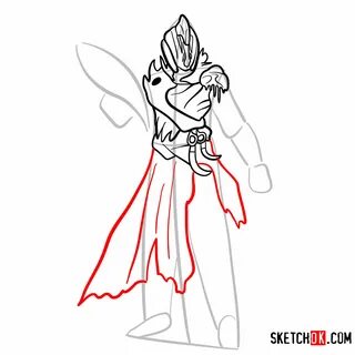 How to draw the Warlock Destiny - Sketchok easy drawing guid