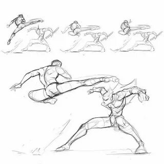 Dibujar Manga/Anime Art reference poses, Figure drawing refe