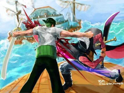 anime crossover mugen versus zoro by cpointspoint on