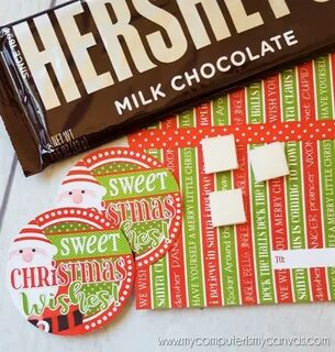 Candy Bar Saying Merry Christmas / Personalised Merry Christ