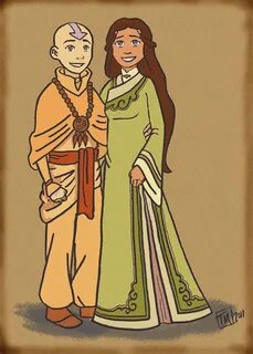 Katara and Aang - Katara and Aang: True cinta fan Art (24432