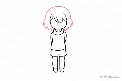 How To Draw Frisk From Undertale In Stages Using A Pencil Sk
