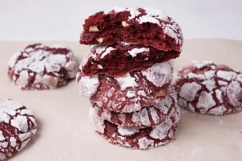 Печенье "Красный бархат"/ Red velvet crinkle cookies #evilol