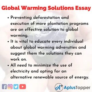 Global Warming Solutions Essay Essay on Global Warming Solutions for Students an