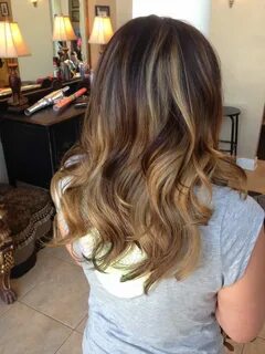 Balayage highlights ombré brown honey ash blonde Knoxville T