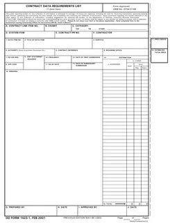 DD Form 1423-1 Download Fillable PDF or Fill Online Contract