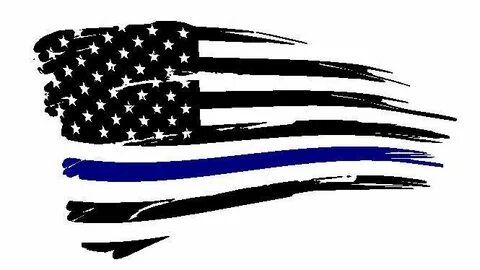 Tattered USA Police Flag decal- Tattered USA Fire Flag decal