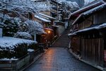 #Home #Winter #Road The city #Japan #Snow #Ladder #Street #K