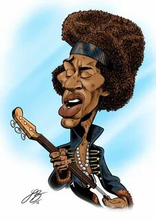 Jamie B Cartoons Twitterissä: "Jimi Hendrix #sketch #caricat