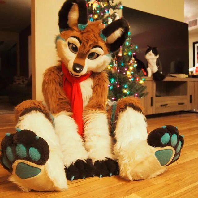 Hey... who wrapped these gifts anyway?#Furry #Fursuit #MischiefMonday.