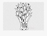 Rose Black And White Clipart Bouquet - Background Mothers Da