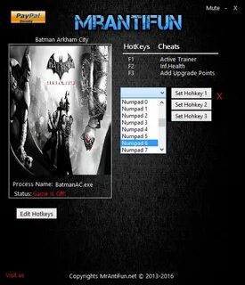 Скачать Batman: Arkham City: Трейнер/Trainer (+2) 1.1.0.0 Mr