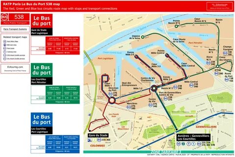 RATP bus maps, timetables for Paris bus lines 530 to 539