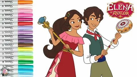 Disney Princess Elena of Avalor Coloring Book Page Elena Mat